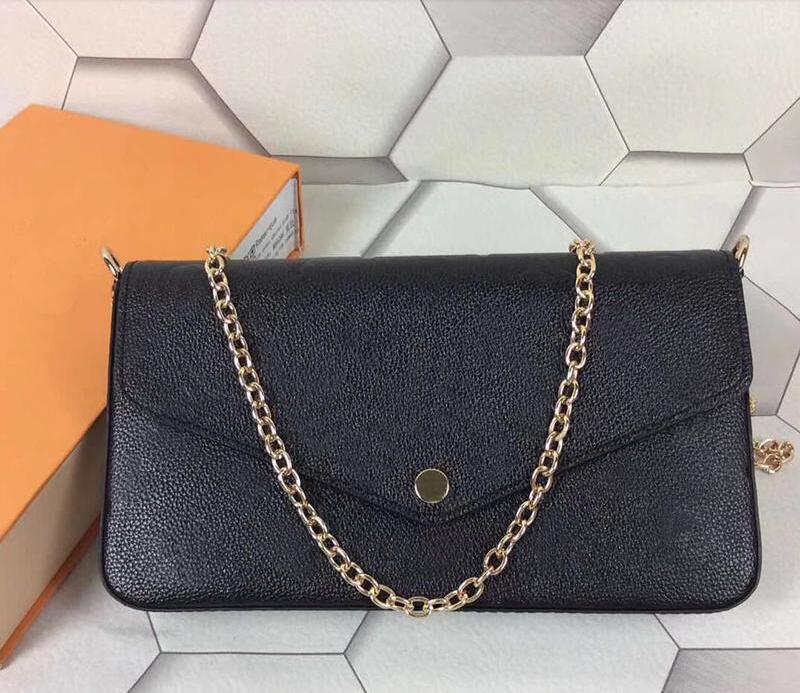 

New Women Evening Bags fashion chain purse lady shoulder bag handbag presbyopic mini package messenger bag card holder purse, Black embossing
