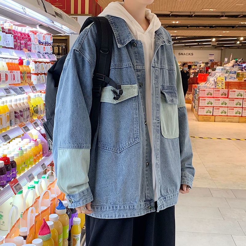 

Men's Jackets 2021 Spring and Winter New Fine-tuning Denim Jacket Masculine Clothes BLWP, Blue