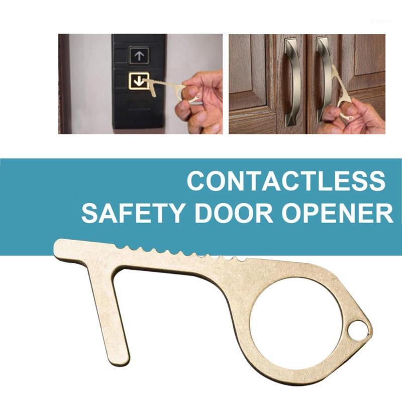 

New Non-contact Safety Door Opener Contactless Safety Door Opener Protection Isolation Brass Key Hand Clean Key1