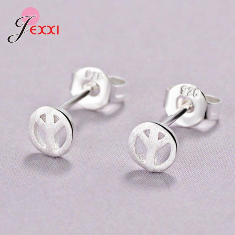 

Real 925 Sterling Silver Jewelry For Women Cute Animal Hollow Earring Stud Small Stud Earring For Girls Wholesale/Retails