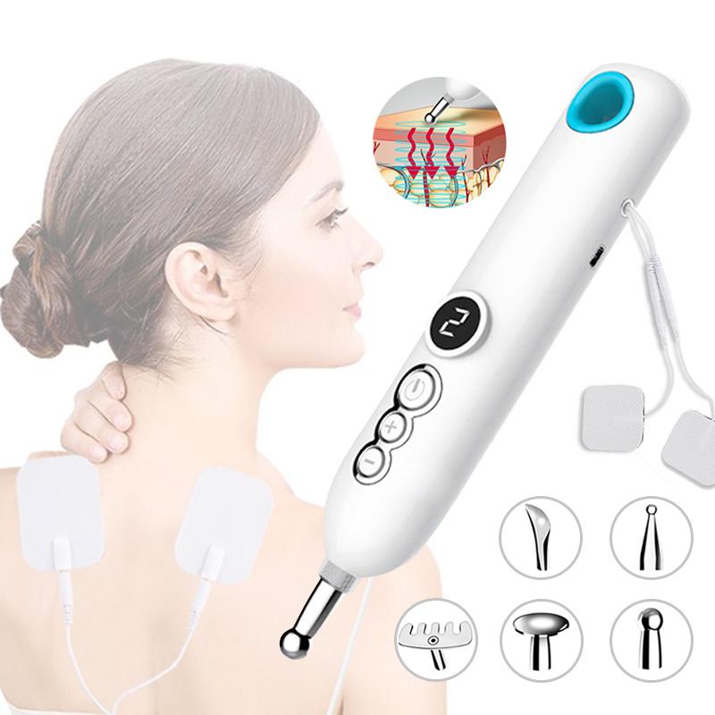 

2020 New 5 In 1 Electric Acupuncture Pen Tens Massage Pen Meridian Energy Therapy Pain Relief Mini Stimulation Massager USB