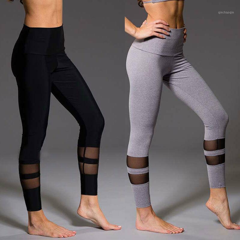 

Hirigin Seamless Yoga Pants Women High Waist Stitching Hollow Sport Trousers Female Running Training Fitness Gym Leggings1, Black