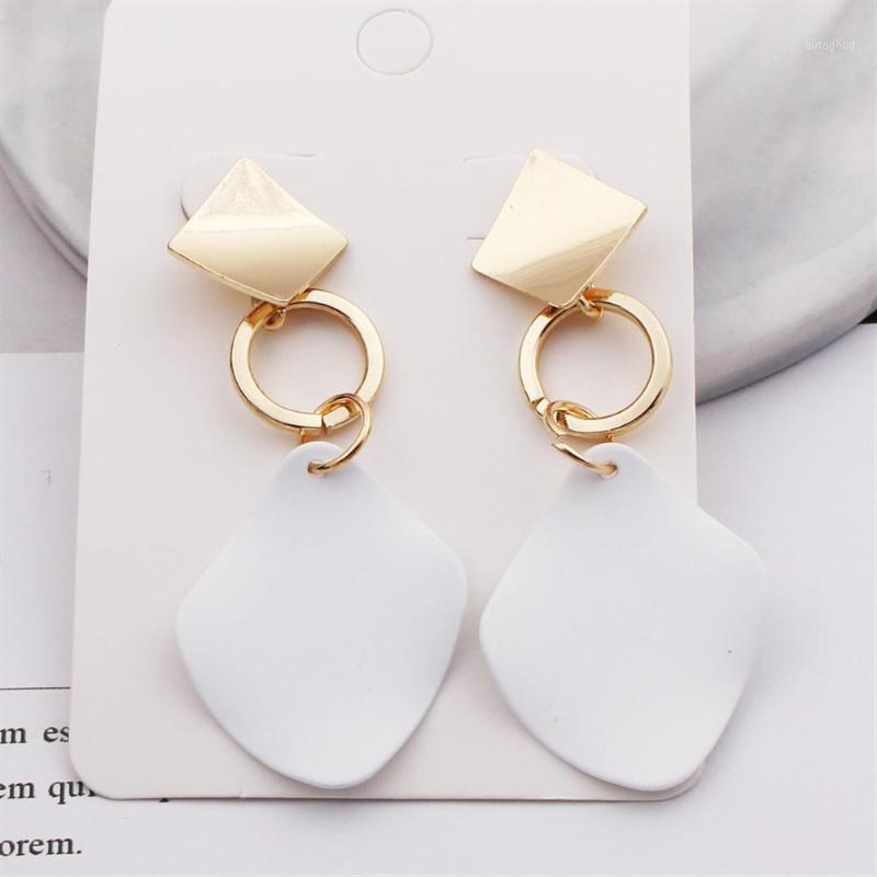 

Dangle & Chandelier 2021 Statement Earrings Green White Red Geometric Drop For Women Punk Metal Earring Trendy Jewelry Elegant1