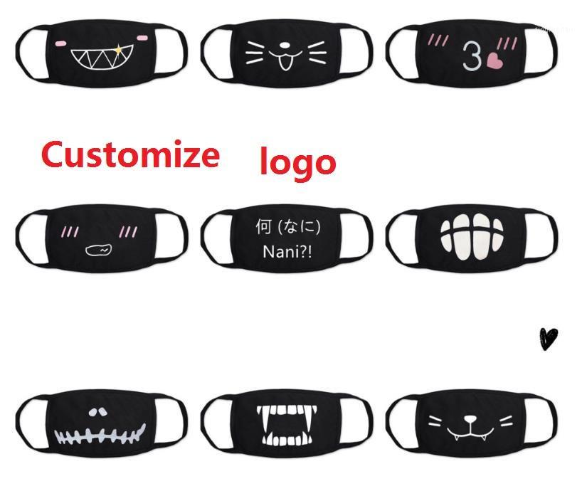 

Customize print Party Anime Cotton Mask Adult Chld Lower Half Face Mouth Muffle Mask Reusable Dust Warm Windproof Masks1