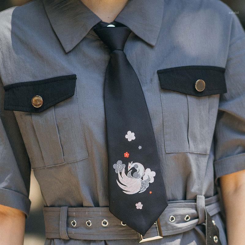 

Chinese wind bow tie necktie female black lazy free knot knot retro country women shirt tie1