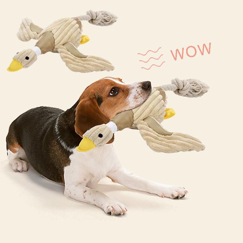 

Plush Pet Dog Chew Toys for Small Large Dogs Bite Resistant Dog Squeaky Duck Toys Interactive Squeak Puppy Toy Pets Supplies