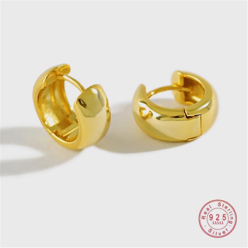 

Sterling Silver Korean Minimalist Glossy Round Earrings Women Fashion Personality Anniversary Jewelry Accessories Stud, Golden;silver