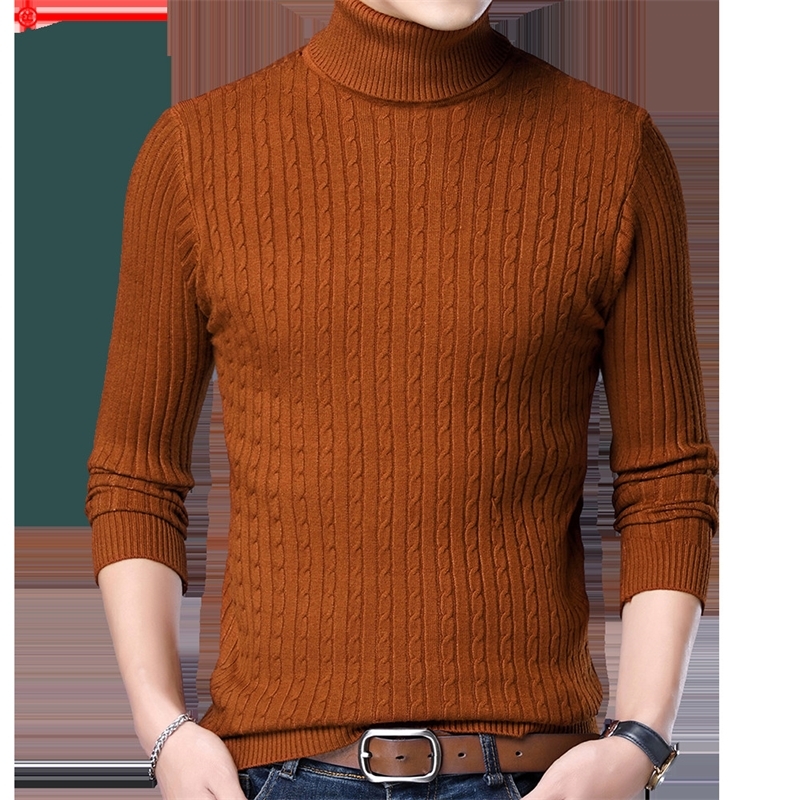 new casual knitted turtleneck sweater men pullover clothing fashion clothes knit winter warm mens sweaters pullovers 81332 201124