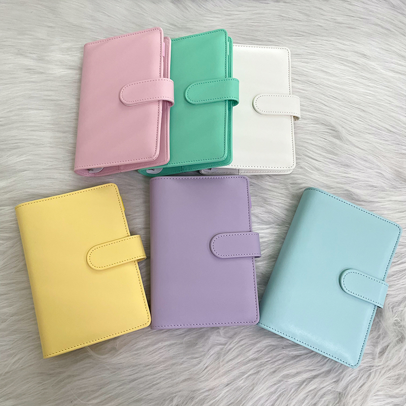 

Business Notebook Cover A6 Pu Leather Binder Mini Type Calendar Spiral Work Agenda Budget Binders Graduation Gift