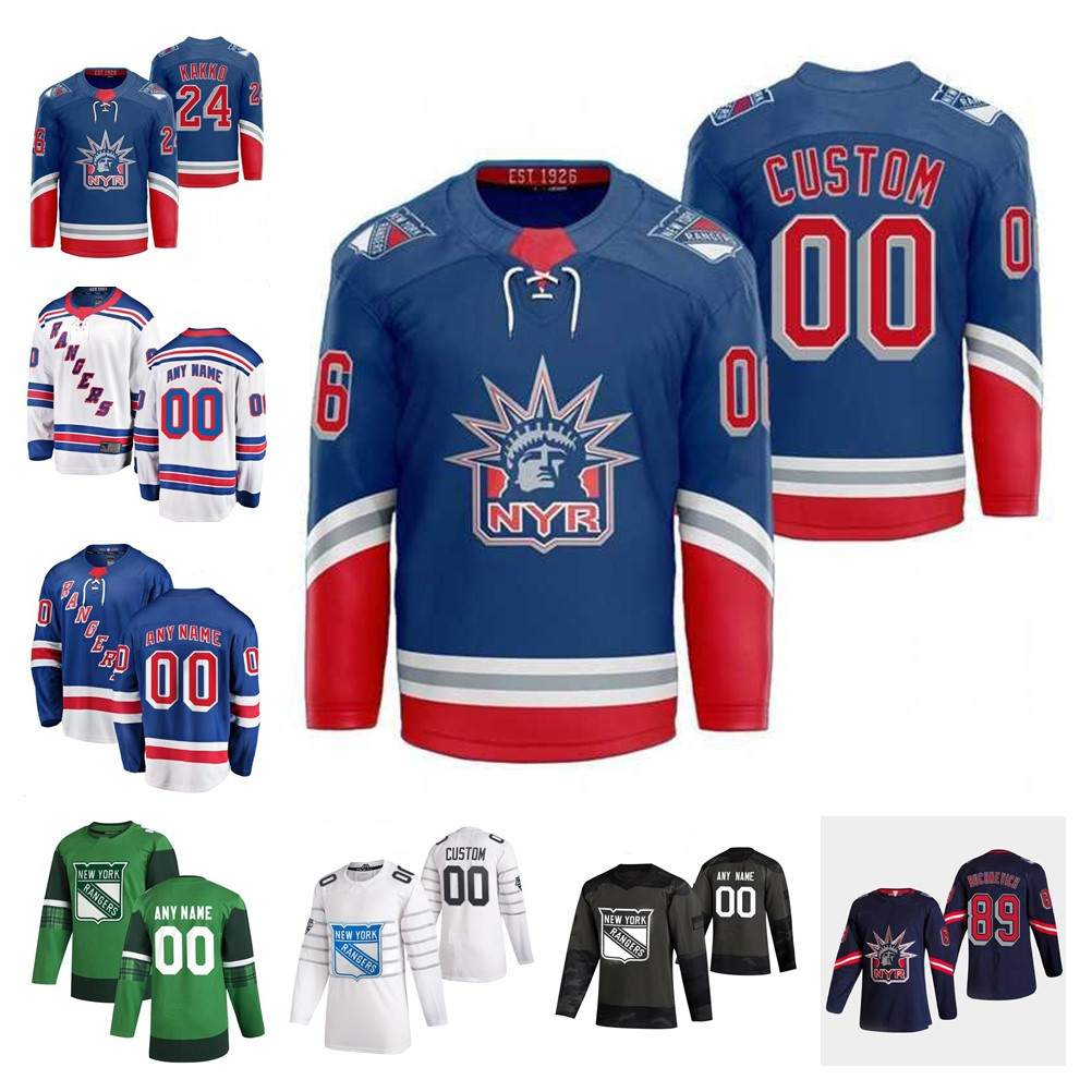 

2021 New York Rangers New York Rangers Jersey 23 Adam Fox Jersey 25 Libor Hajek 42 Brendan Smith 18 Marc Staal Custom Stitched 2021 Hockey, Colour 2