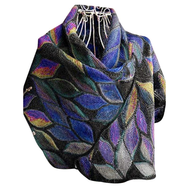 

Fashion Casual Women Accessories Learves printed Scarf Winter Women Scarf Warm Wrap Ski Sportswear Scarves