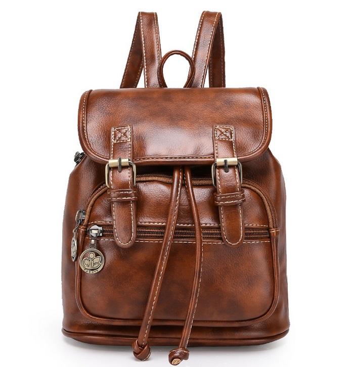 

Fashion women fashion designer brand backpacks vintage pu shoulder bag retro small lady schoolbag cute bags backpack bags for, Black