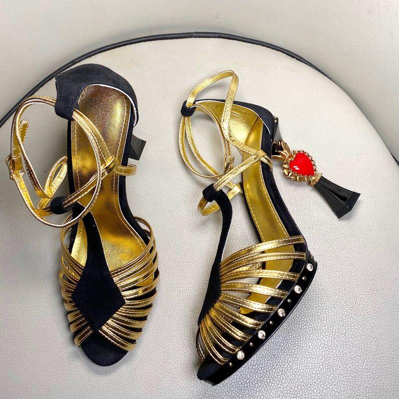 

Prowow women high heel sandals customization summer rose crystal high heel women sandals flower narrow band stiletto shoes, Pic color
