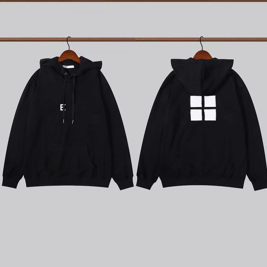 

Classic Designer Hoodie Seal Embroidery Luxury Man Woman Pullovers Hoodies Sweatshirts Fashion Sweater Black White Mens Designer Clothes, Black;brown