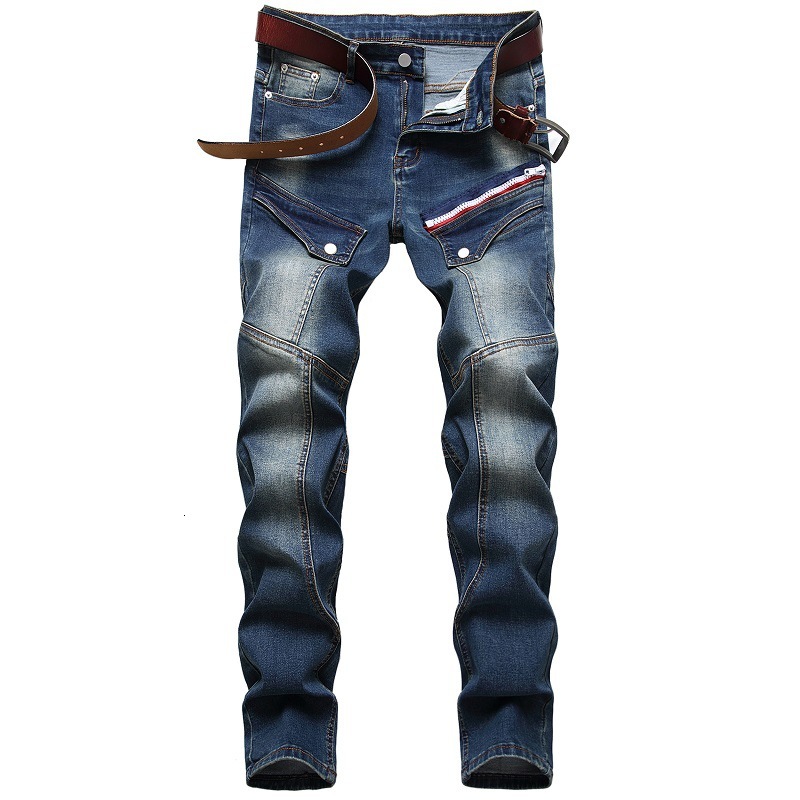 

New Hip Hop Design Brand Jeans for Men's Straight 2021 Fashion Distressed Moto Bike Vintage Jean Plus Size Z6bg, 931 1