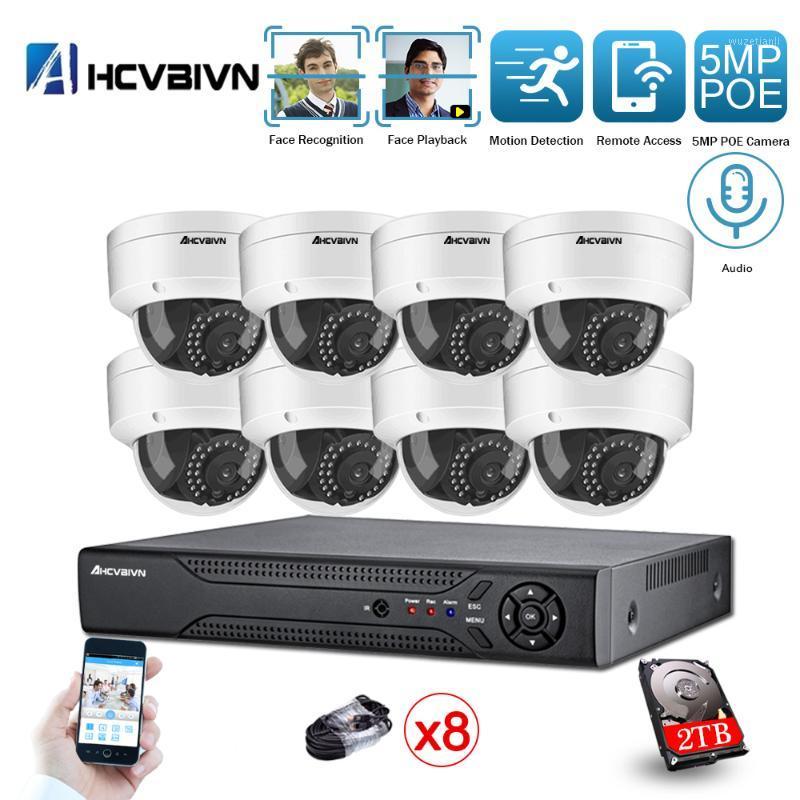 

AHCVBIVN AI Face-Recording detection H.265 8CH 5MP POE NVR Kit CCTV Security System Outdoor Waterproof Video Surveillance ONVIF1