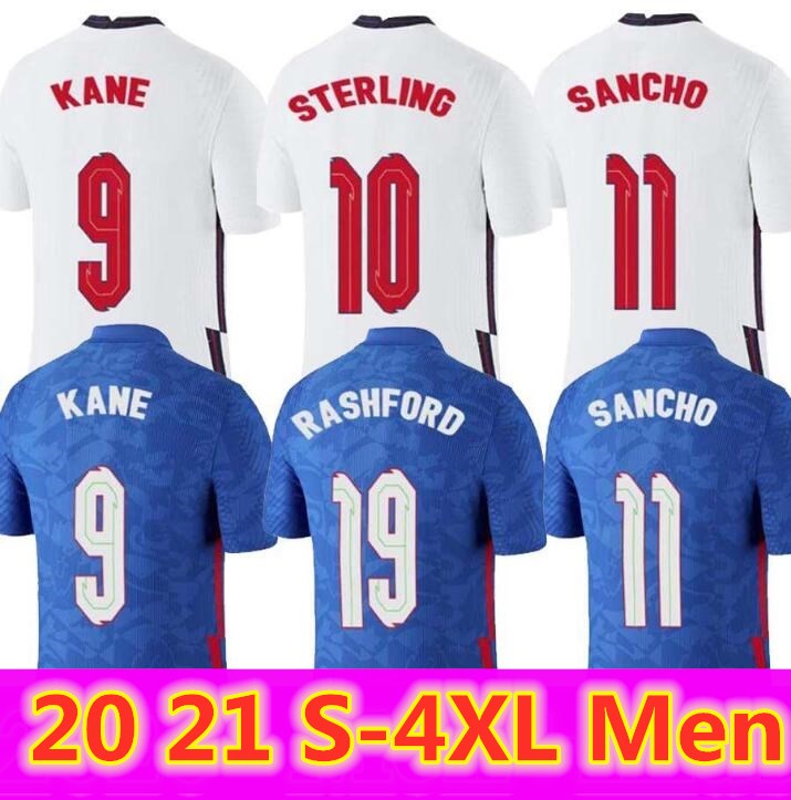 

2020 Soccer Jersey Euro cup 2021 KANE STERLING VARDY RASHFORD DELE 20 21 National Teams Football Shirt men, Black