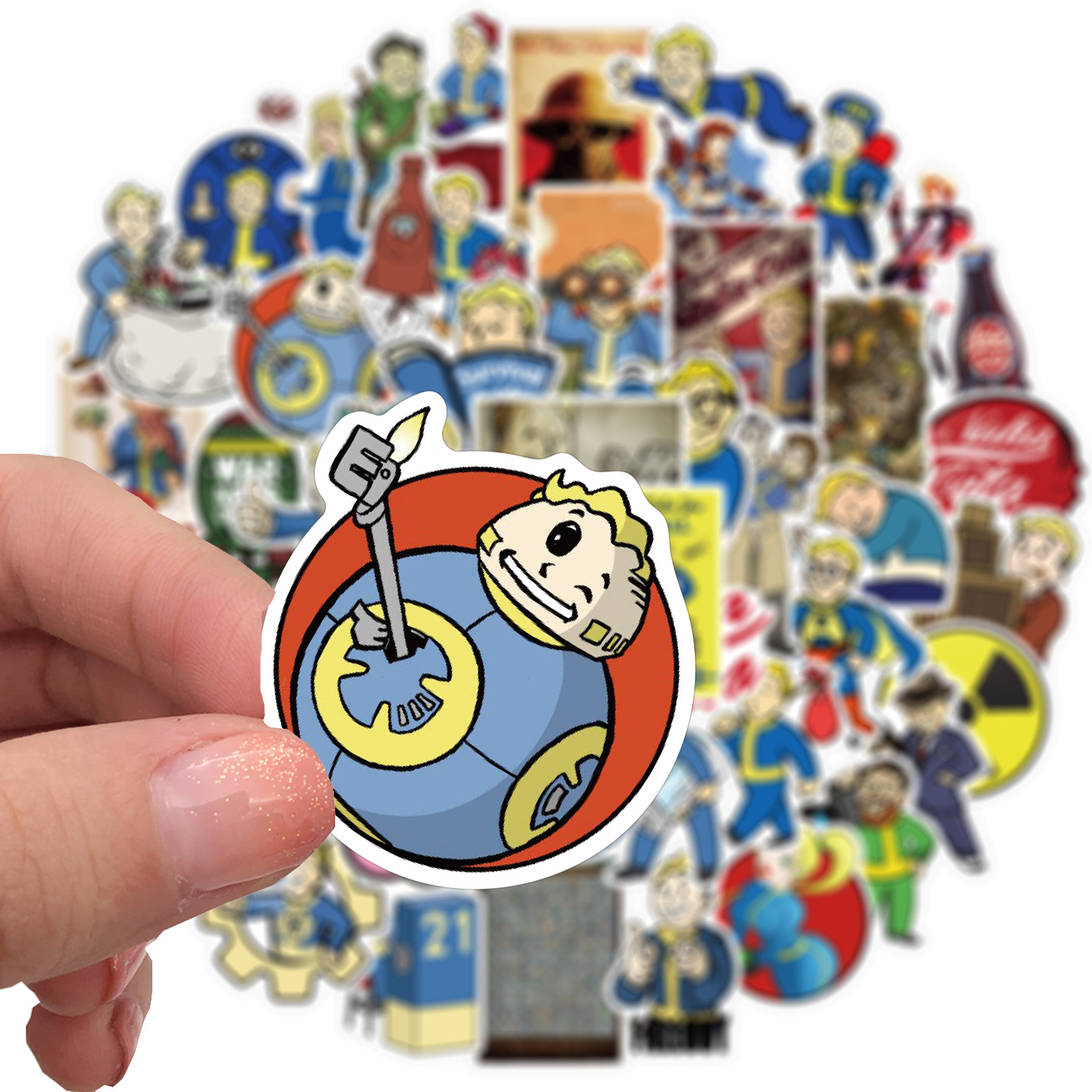 

50 PCS waterproof Car Stickers Popular out Game For Skateboard Laptop Helmet Pad Bicycle Bike Motorcycle PS4 Notebook Guitar PVC Fridge Decal, Multi colors