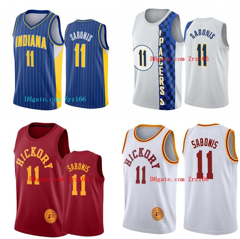 

Men basketball Indiana Pacers 11 Domantas Sabonis 2020-21 Jersey City sleeveless Jersey and shorts, Blue