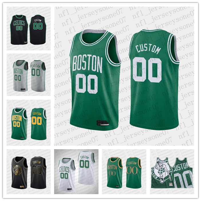 

2020 Custom Men's womens youth Boston Celtics Black Tonal Hardwood Classics nba Jersey