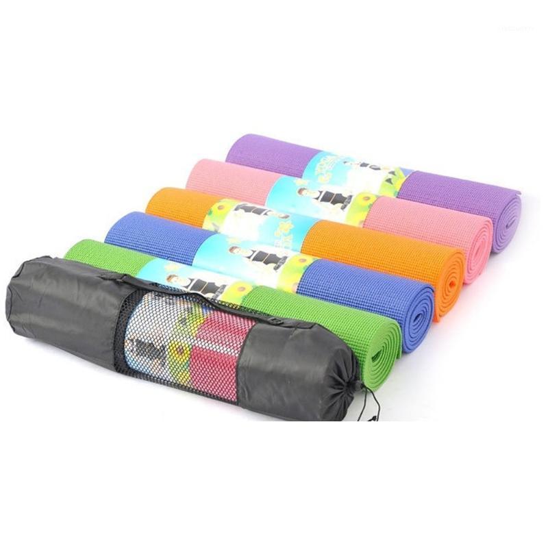 

Cheap PVC yoga mats for fitness Quality gym pilates exercise mats thin women body shaping workout pads Lost weight accessories1, Orange