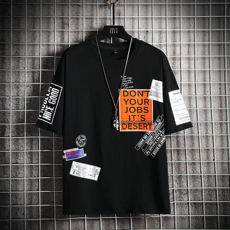 

Man's T-shirt Men Women 2020 Summer Oversized Cotton Hip Hop Japanese Streetwear Harajuku Tshirt Male T Shirt Men, Black t-shirt men