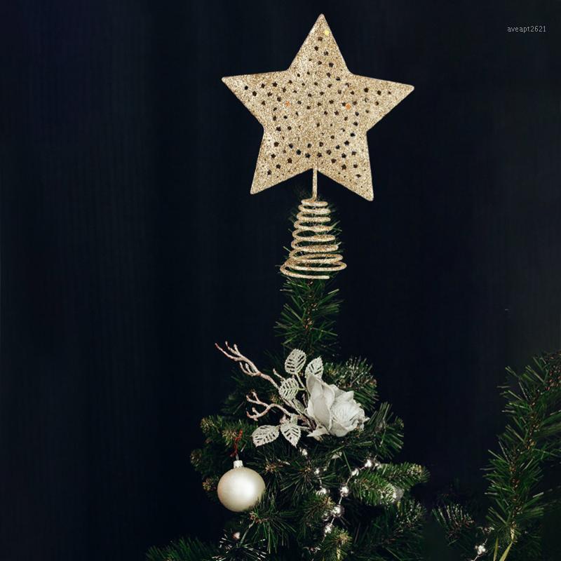 

3Pcs Exquisite Lovely Tree Toppers Christmas Tree Star Decorations (Golden)1