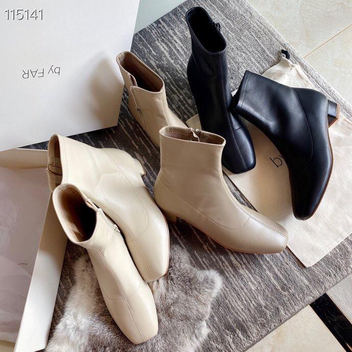 

female boots, white sheepskin thick with coach web celebrity elastic thin boots by bare far short boots shoes and, Black
