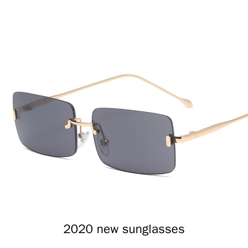 

Sunglasses Mincl/Retro Small Narrow Rimless Clear Eyewear Vintage Rectangle For Women Men NX