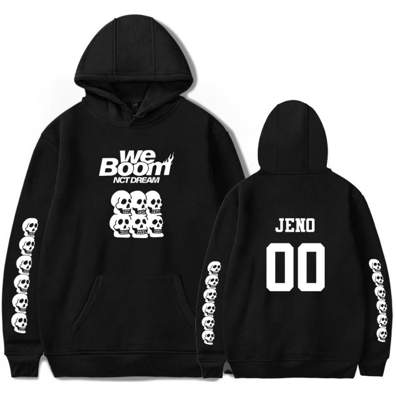 

NCT DREAM We Boom 2D Same Paragraph New Hoodie Loose Printed Casual Hoodies Sweatshirt Long Sleeve Trend Casual Wear, Black