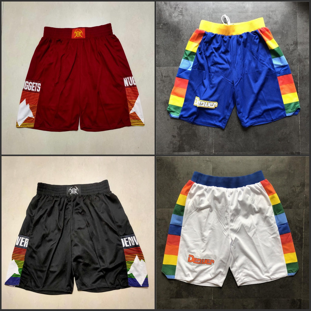 

Men Denver Nuggets''City''Edition Navy Swingman Shorts, Black