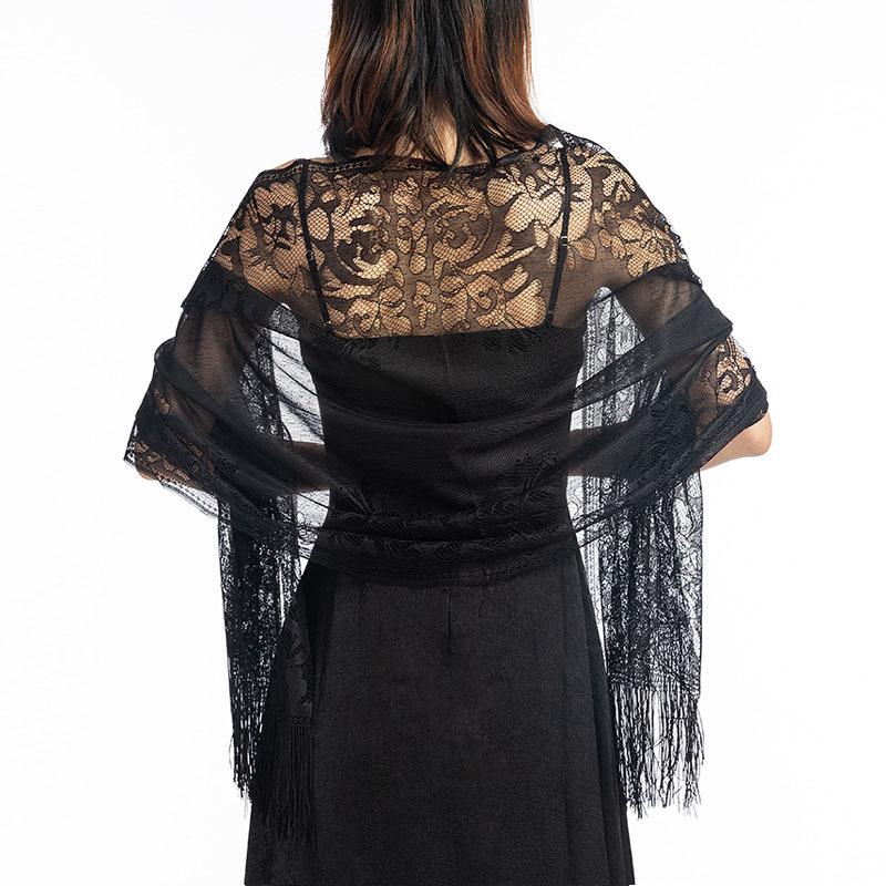 

Lace Cappa Bride Bridesmaid Evening Dress Shawl Party Hollow Lace Tulle Scarf