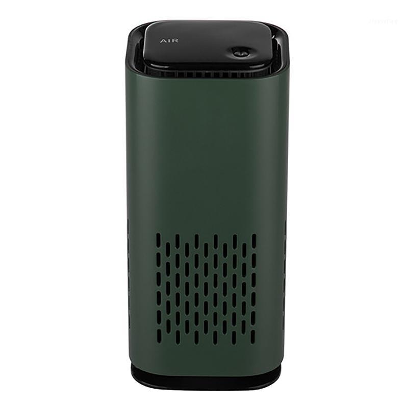 

USB Air Purifier Portable Mini Night Purifier for Car Office Home(Army Green+White)1