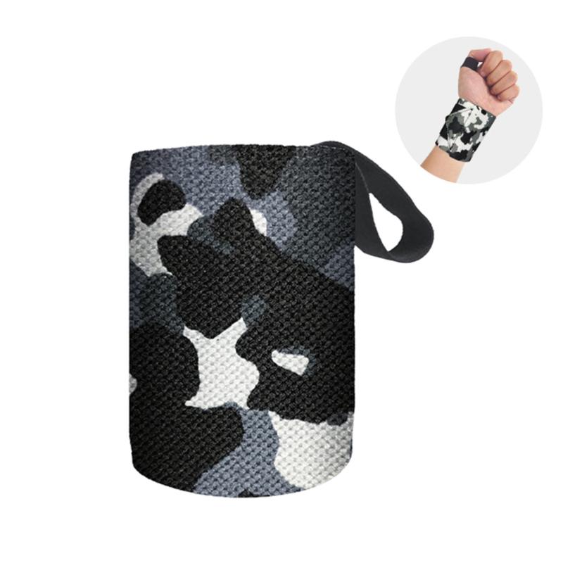 

Nylon Camouflage Wrist Band Wrap Wrist Support Gym Weight Lifting Brace Basketball Power Guard(Pink,Righ, Grey