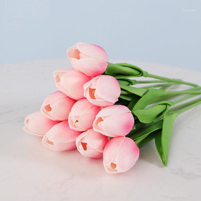 

Real Touch Pu Mini Tulip Flower Wedding Flowers Bouquet Artificial Silk Flower For Home Party Decoration Gift1, Purple