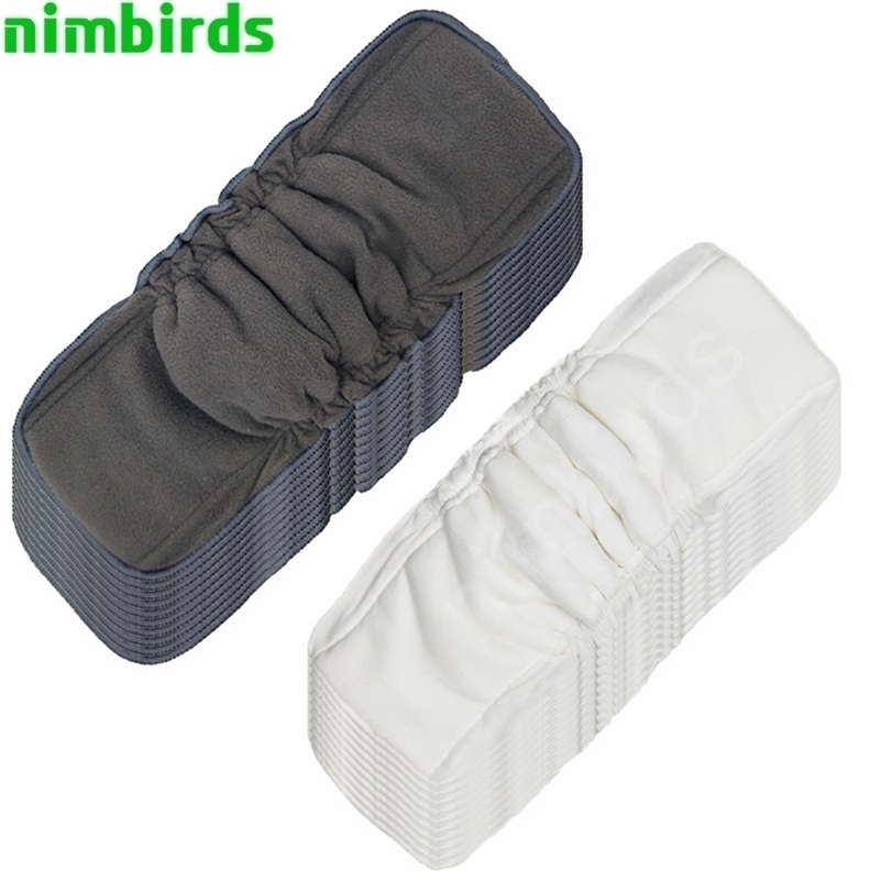 

10 pcs Reusable Bamboo Charcoal Insert Baby Cloth Diaper Nappy Washable Inserts Hemp Changing Liner Bamboo Cotton Diaper Insert 201117, 10 pcs microfiber
