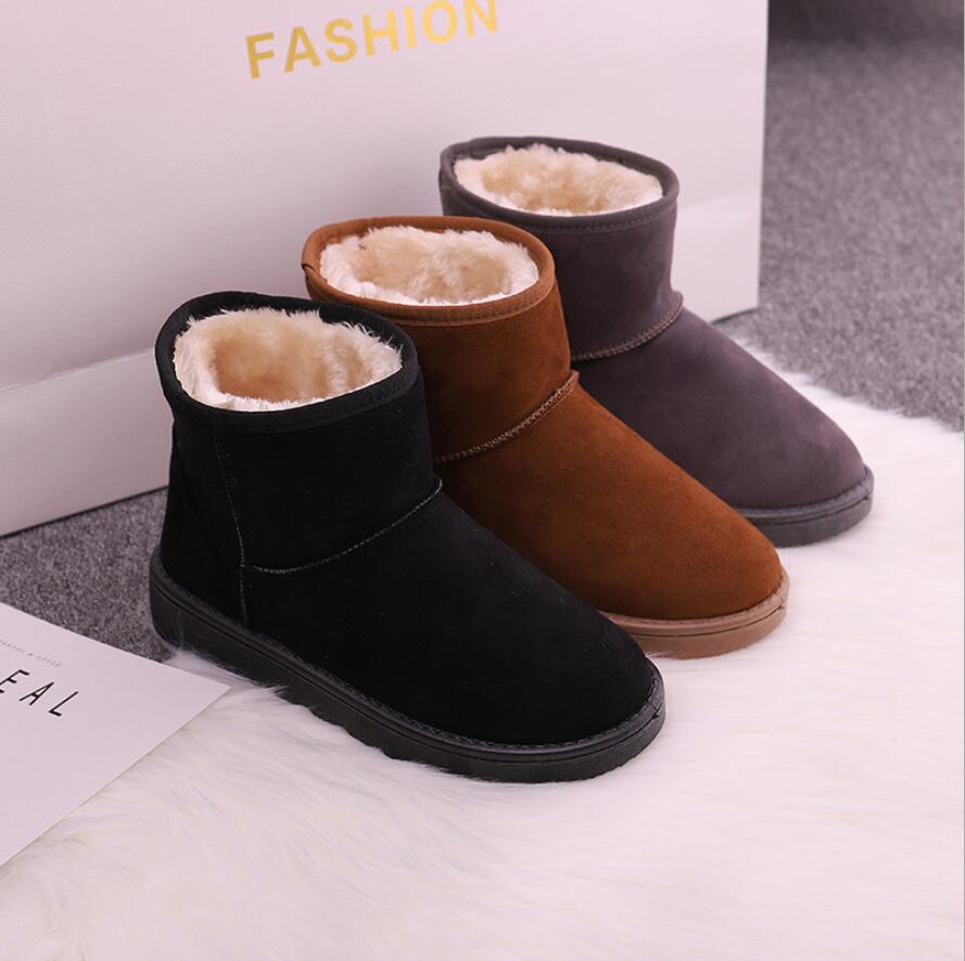 

Women Boots Ankle Waterproof Snow Boots For Winter Shoes Women Casual Zip boots Ladies Flats Short Botas Mujer Plus size, Black