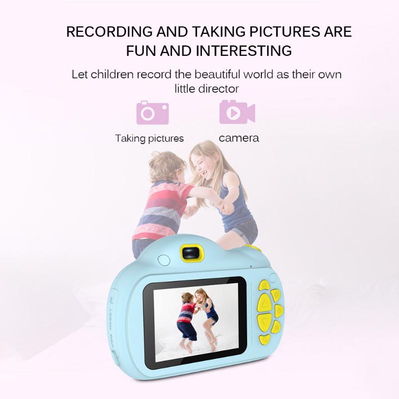 

Children Mini Cute Digital Camera 2.4Inch Photo Picture Camera 1080P Children Toys Gift Video Recorder Camcorder, Blue