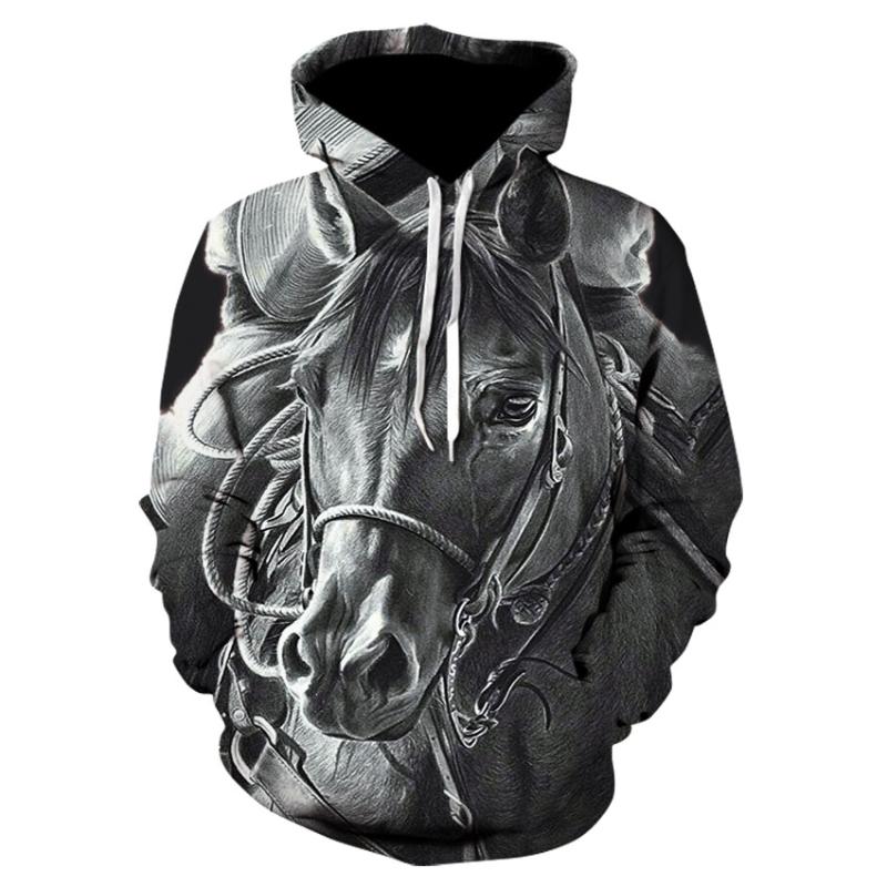 horse print hoodies