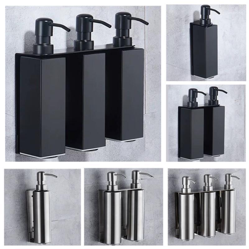 

WZLY Shampoo Liquid Dispenser Black 304 Stainless Steel Bathroom Brushed Nickel Wall Mounted Liquid Soap Dispenser Accessories1