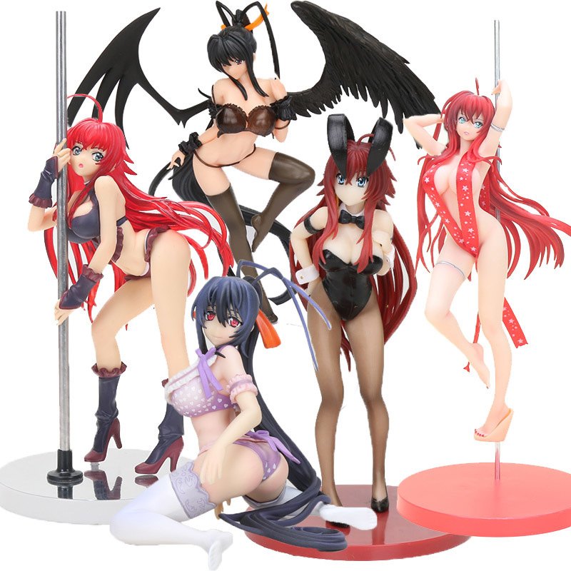 

Anime High School DxD action figure bunny girls Rias Gremory Himejima Akeno Swimwear Ver. 1/12 scale PVC Figure Model Toy LJ200924, 3 without box