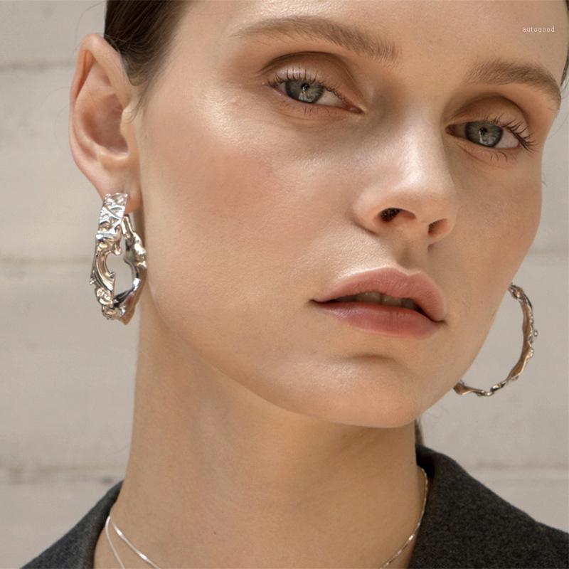 

Dangle & Chandelier JRYFAC 2021 Arrival Fashion C-Shaped Earrings For Women Vintage Gold Color Irregular Screwy Metal Drop Gift1