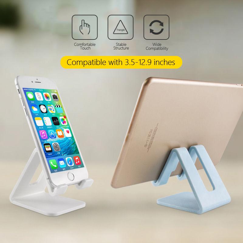 

Desk Phone Holder triangle Mobile Stand For Cell phone Tablet Universal plastic Stand Desktop Support Smartphone Bracket, Black