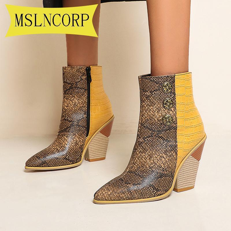 

Plus Size 34-48 Fashion Women Boots Autumn Winter Boots Female Shoes Brand Ladies Ankle Heels Shoes Woman Leather1, White