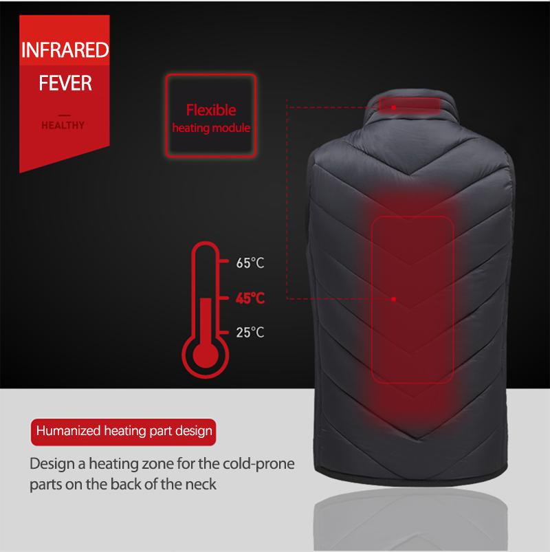 

Children's USB Heated Vest Electric Heating Vest Thermal Warm Heating Clothes Cotton Warm Winter Heated Jacket, Yellow