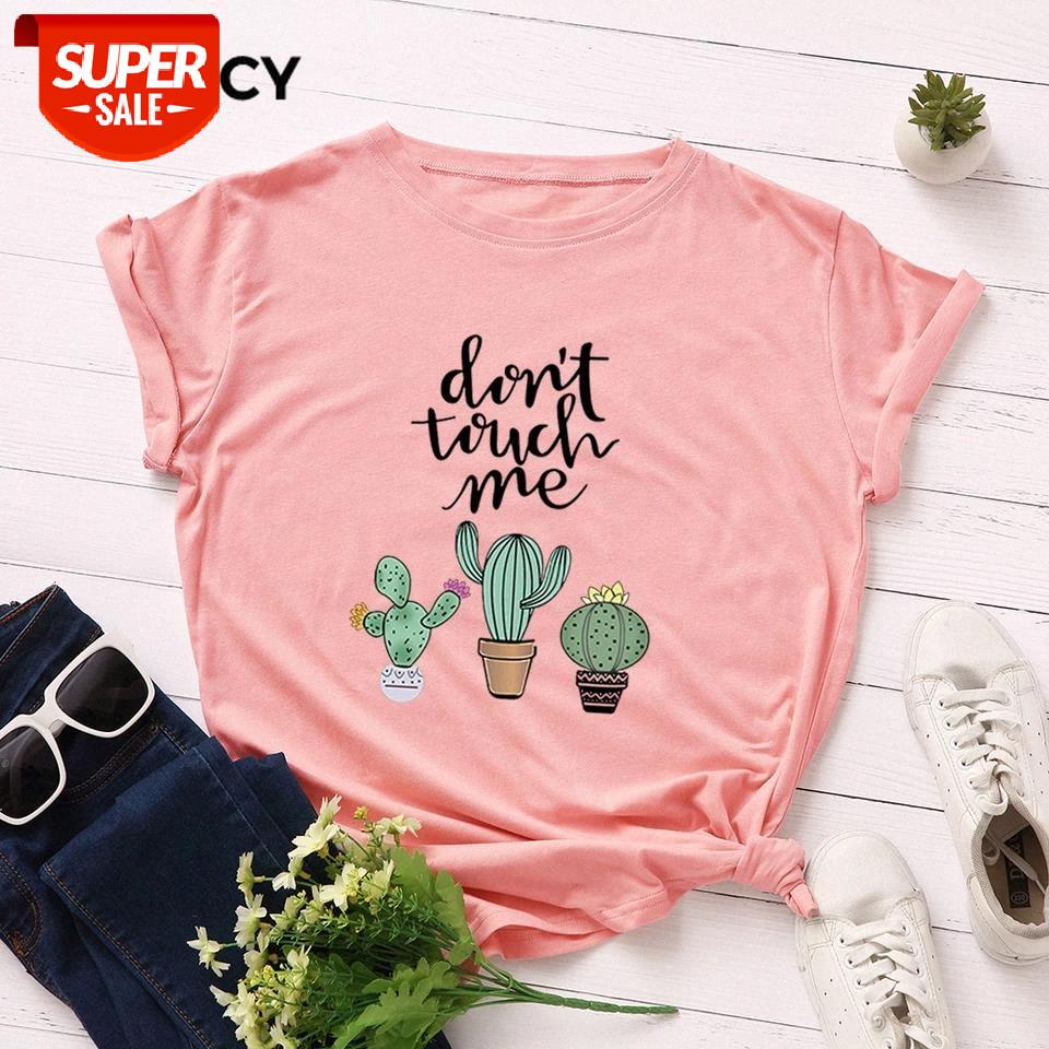 

JFUNCY Plus Size S-5XL Women Cotton T-shirts Female Short Sleeve Tee Tops Funny Print Woman Casual Tshirt 2020 Summer T Shirt #us2U, White