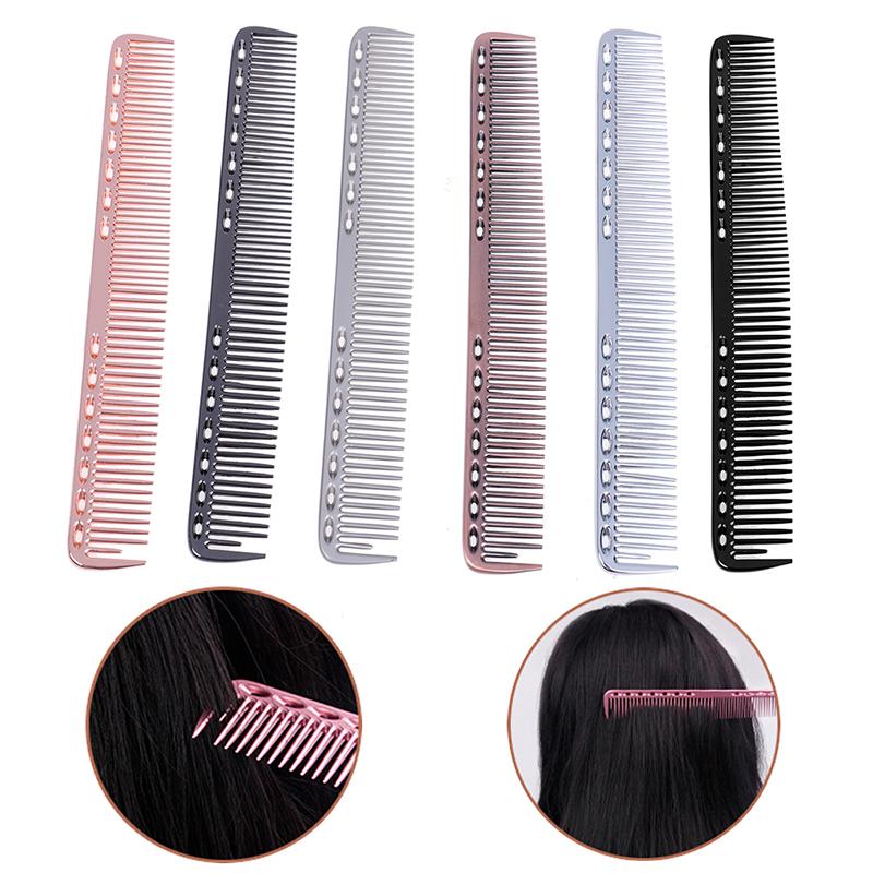 

Aluminum Metal Cutting Comb Fashion Salon Professional Combs Hair Hairdressing & Barbers Beauty Makeup Tool