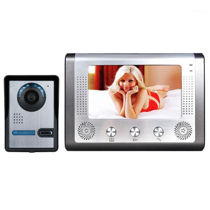 

Free Shipping MOUNTAINONE 7 Inch Video Door Phone Doorbell Intercom Kit 1-camera 1-monitor Night Vision1