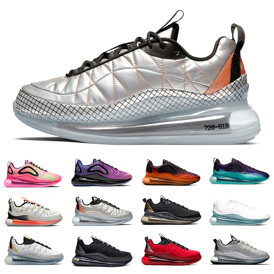 

2022 720-818 mens running shoes sneakers Metallic Silver Clean White Black Magma White Yellow Volt University Red Bullet Cargo Khaki men women trainers sports shoe, Pay for box