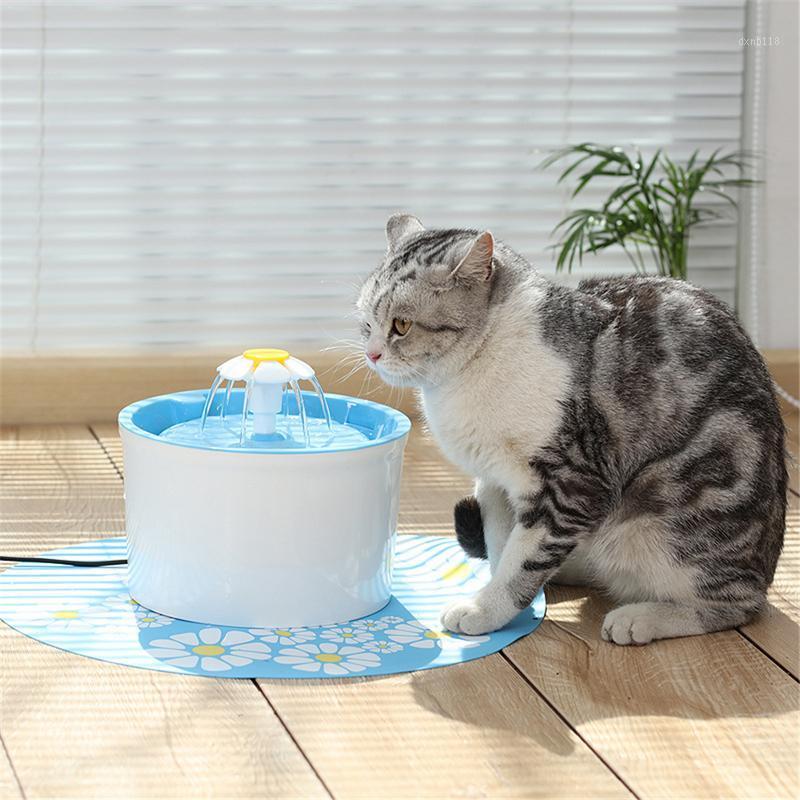 

US/EU/UK/JP Plug Pet Cat Dog Water Purifier Automatic Circulation Water Dispenser Automatic Cat Flower Drinking Fountain Feeder1